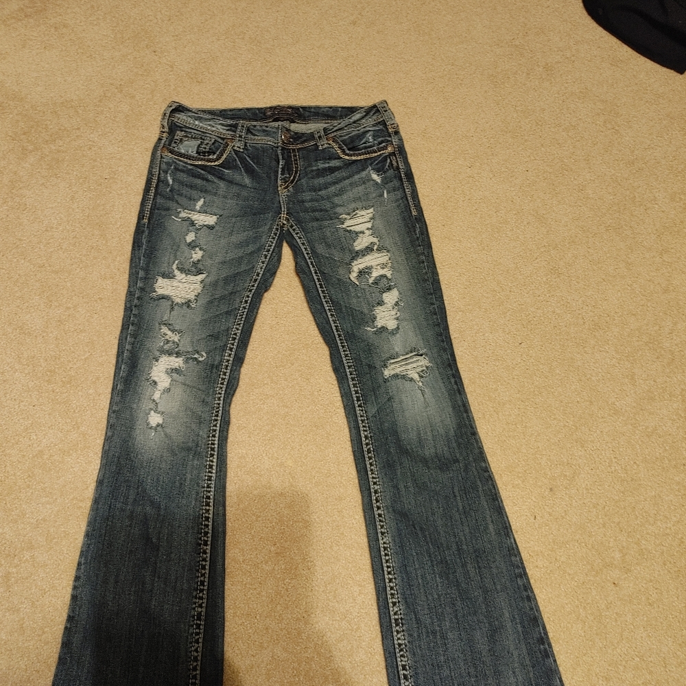 Distressed Silver Jeans
